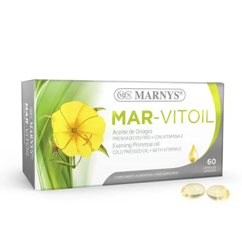 Mar-Vitoil Aceite de Onagra con vitamina E 60 Caspulas - Marnys