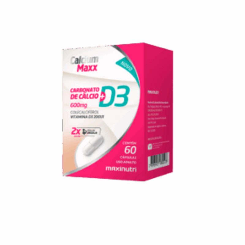 Calcio+Vitamina D3 60 Capsulas - Maxinutri