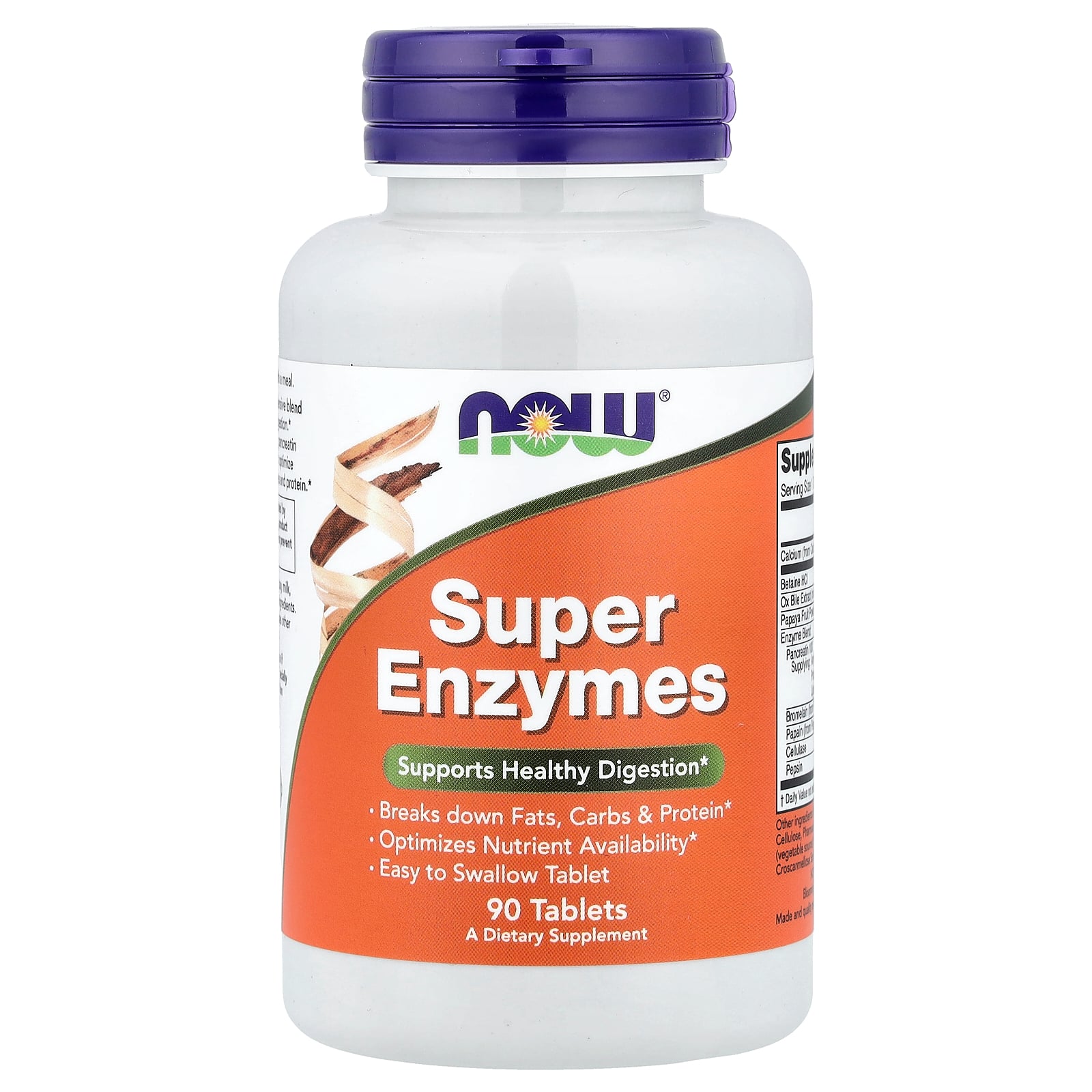 Super Enzymes 90 Tabletas - NOW foods