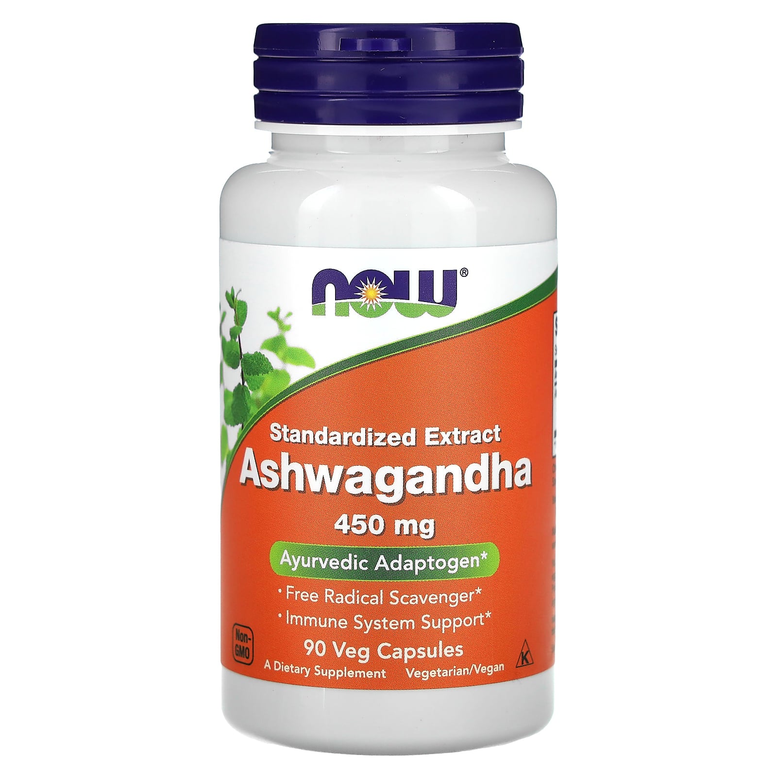 Ashwagandha 450mg 90 Capsulas - NOW Foods