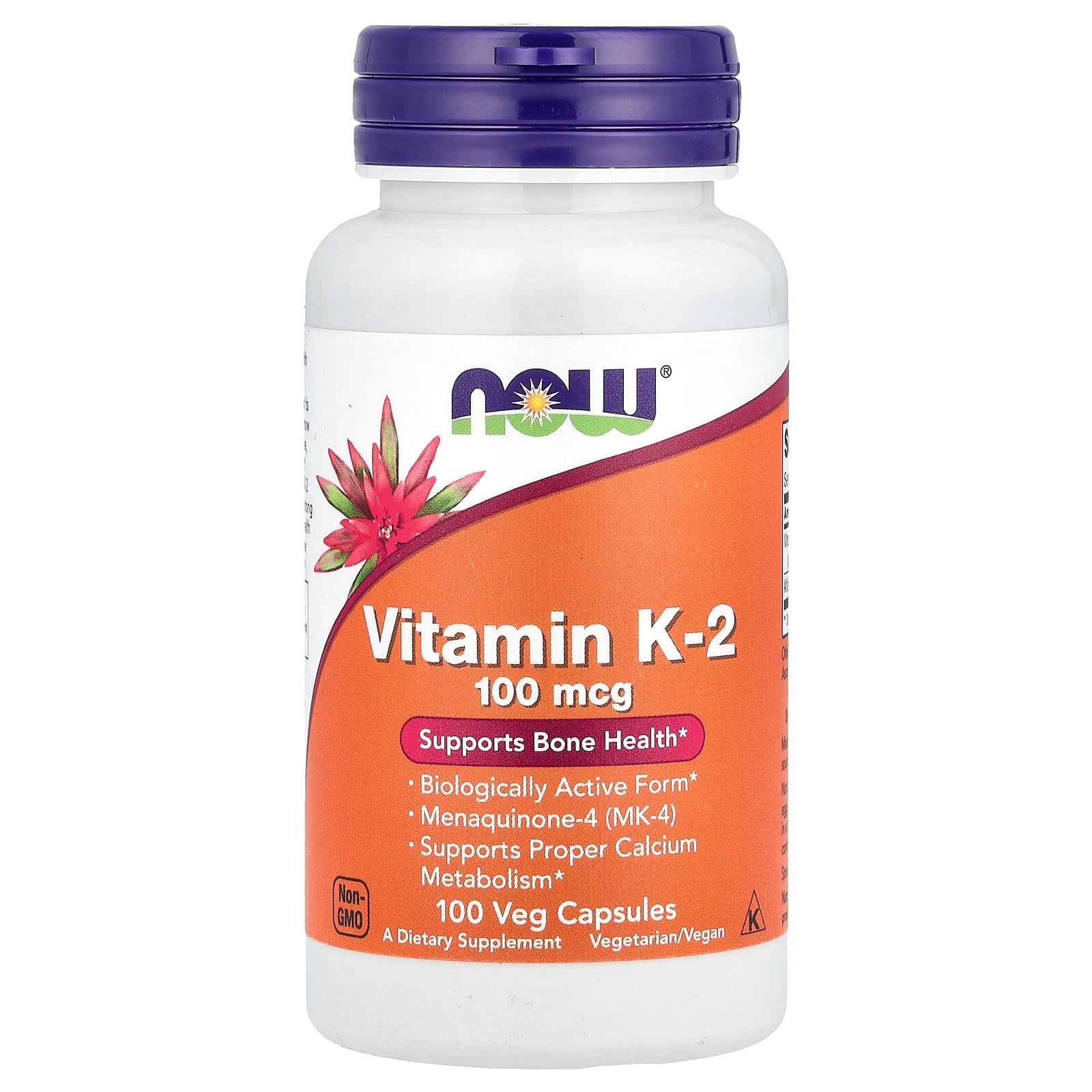 Vitamina K-2 100mcg 100 Capsulas - NOW Foods
