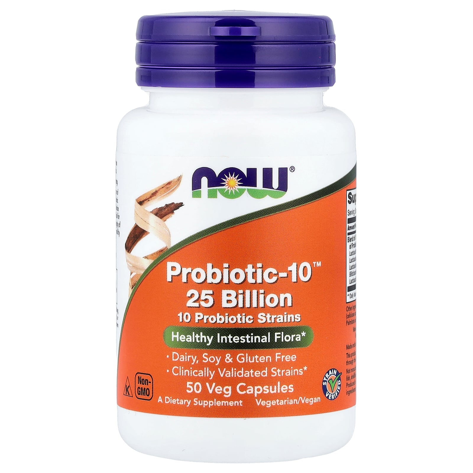 Probioticos-10 25 Billones 50 Capsulas - NOW