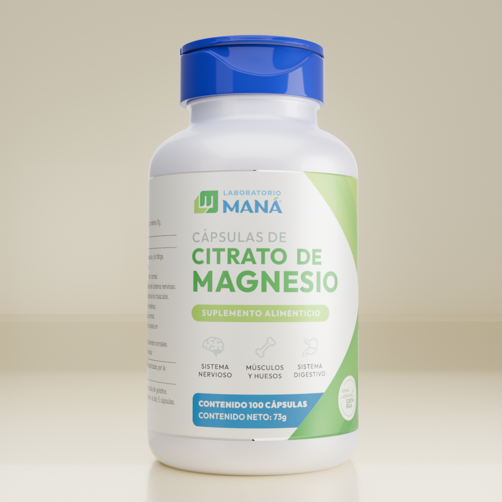 Citrato de Magnesio 100 Capsulas - El Maná