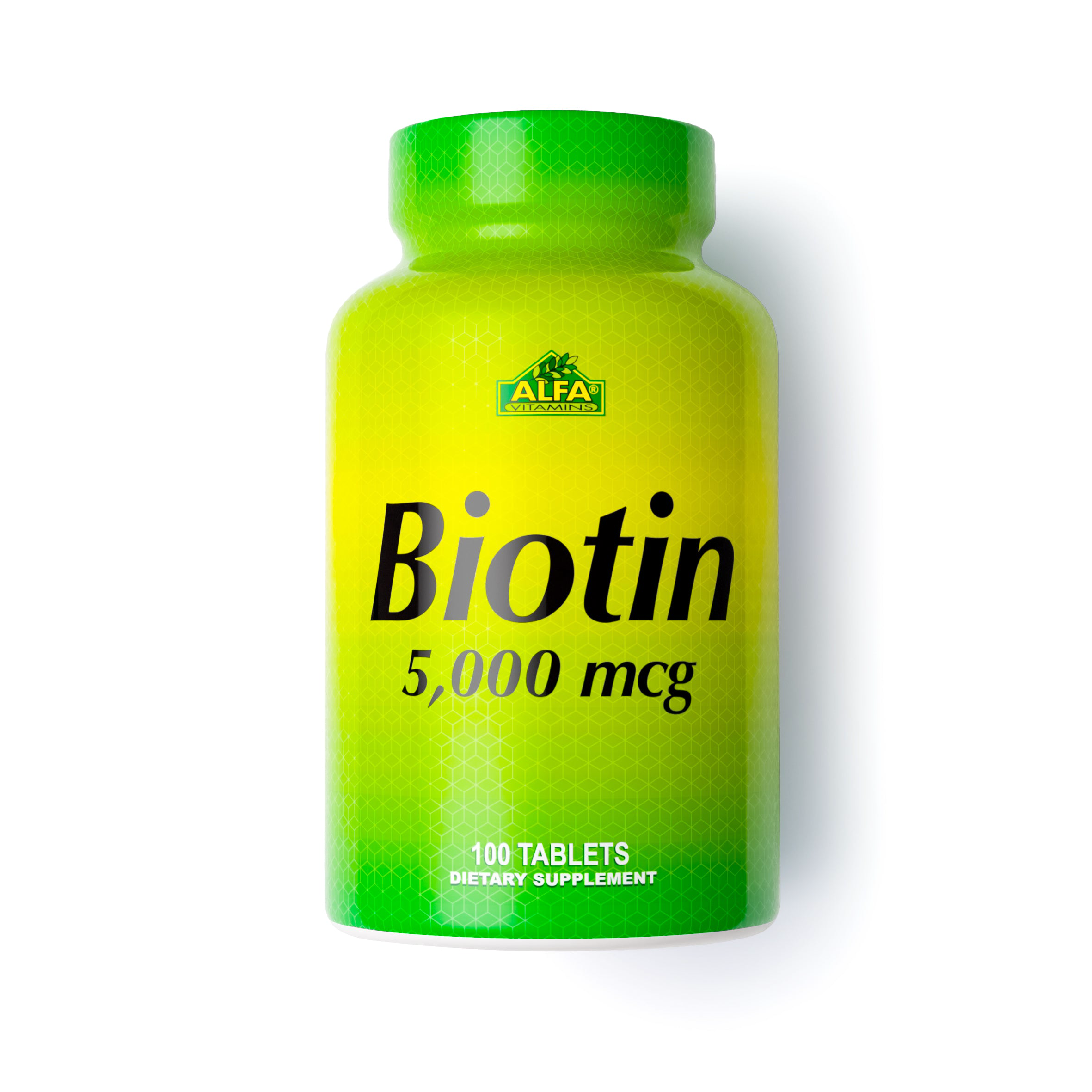 Biotin 5000mcg 100 Tabletas - ALFA VITAMINS