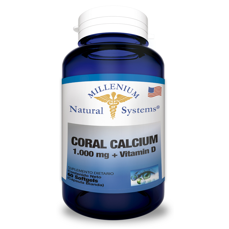 Coral Calcium 1000 mg + Vitamin D Millenium