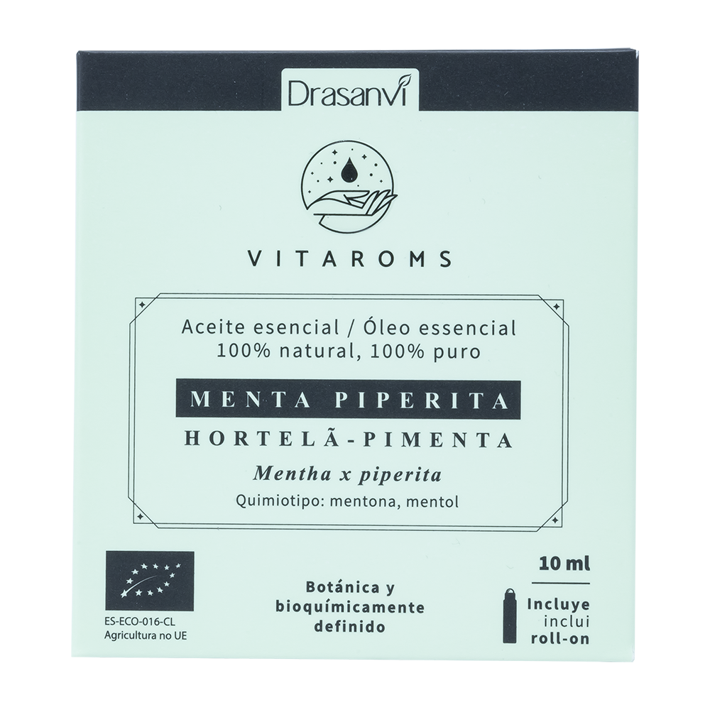 Aceite Esencial Menta Piperita Bio 10 ml Vitaroms. Drasanví