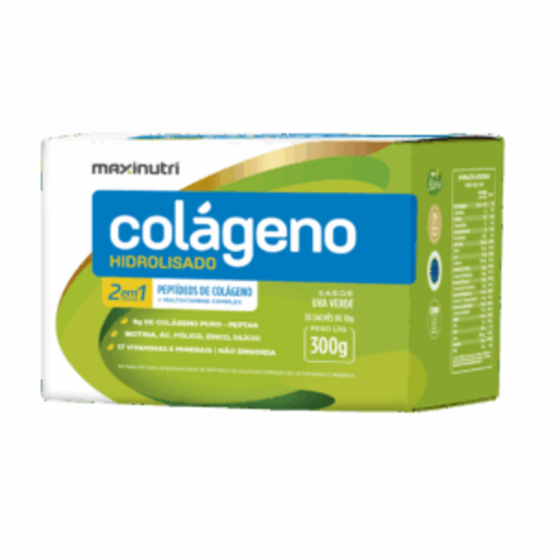 Colágeno Hidrolizado sabor uva verde 30 sobres Maxinutri
