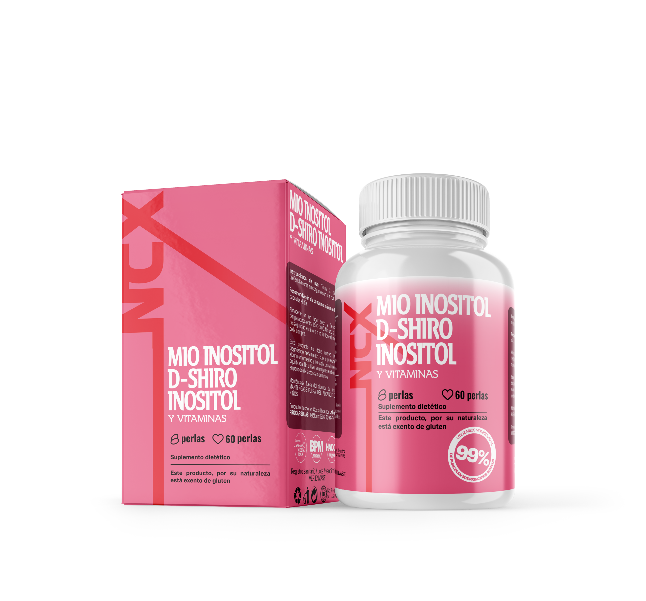 Mio Inositol con D-Chiro Inositol 60 Perlas - NCX