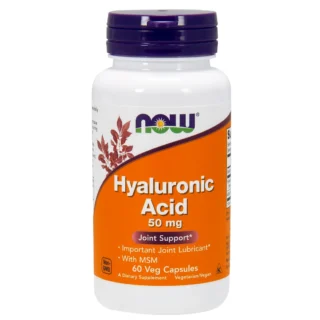 Ácido Hialuronico 50 mg + msm NOW