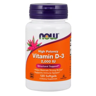 Vitamina D-3 2,000IU 120 softgels NOW