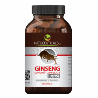 Ginseng, Guarana +Complejo B 60 cápsulas. Natuceuticals