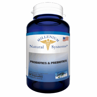 Probiotics y Prebiotics 60 cápsulas. Millenium