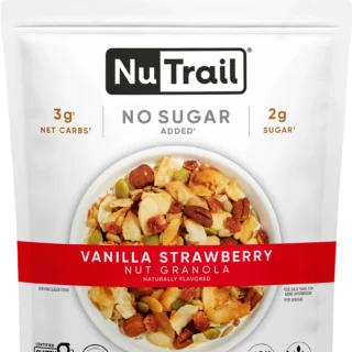 Granola NuTrail - Vanilla Strawberry - Granola de nueces sin azúcar añadida