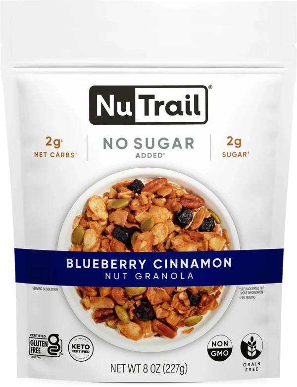 Blueberry Cinnamon - Granola de nueces sin azúcar añadida. NuTrail